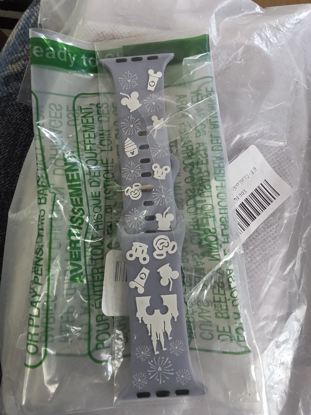 Disney Parks Themed Silicone Watch Band for Apple Smart Watch 42/44/45/49mm